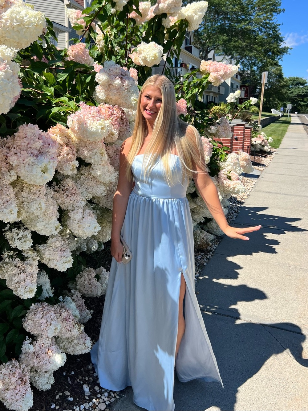 Revelry Marin Satin Maxi Dress with Side Slit